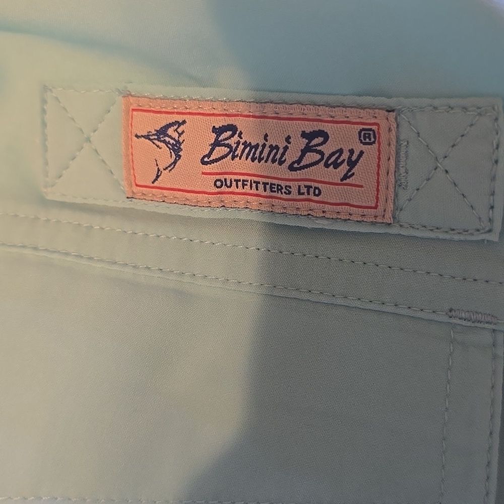 Bimini Bay Men's Aqua Button Down Shirt - Picture 7 of 8